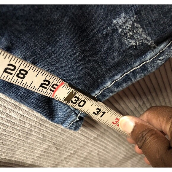 Inc Womens Denim Jeans Size 16 Straight Leg Regular Fit Distressed - Picture 11 of 16